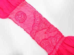 正絹　絞り　帯揚げ